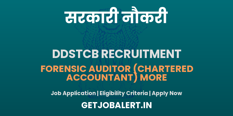 DDStCB Forensic Auditor Recruitment 2025 - Apply Online