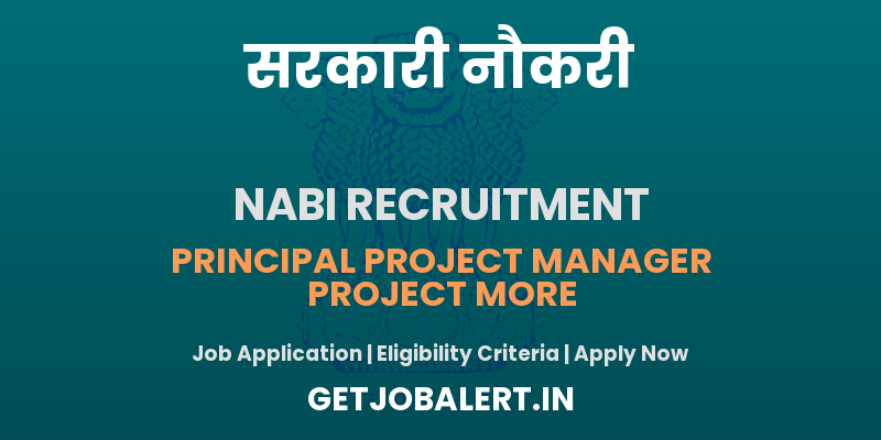 NABI Recruitment 2025 - Apply Online for 4 Project Manager, Apply By 16 June