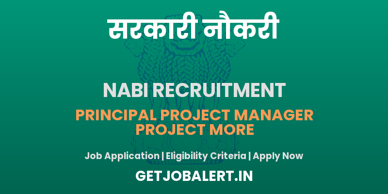 NABI Recruitment 2025 - Apply Online for 4 Project Manager, Apply By 16 June