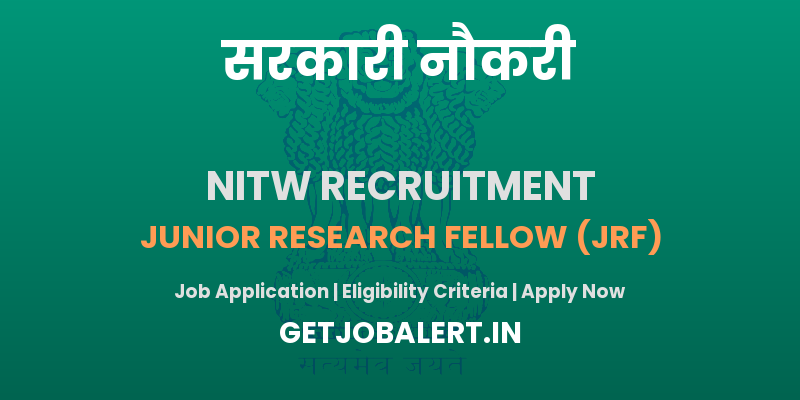 NIT Warangal Junior Research Fellow Recruitment 2025 - 01 JRF Posts, Apply Now