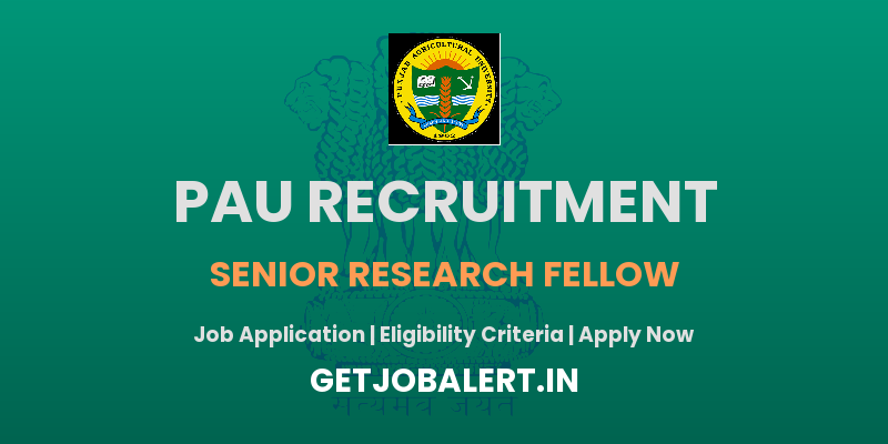 PAU Recruitment 2025: Apply for Senior Research Fellow Position