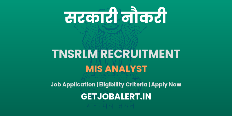 TNSRLM Tenkasi MIS Analyst Recruitment 2025 - Apply Offline