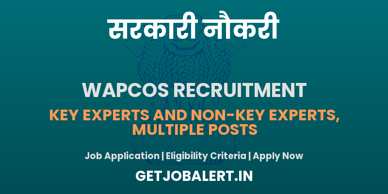 WAPCOS Recruitment 2025 - Apply Offline for 14 Key Experts, Architect, More Posts