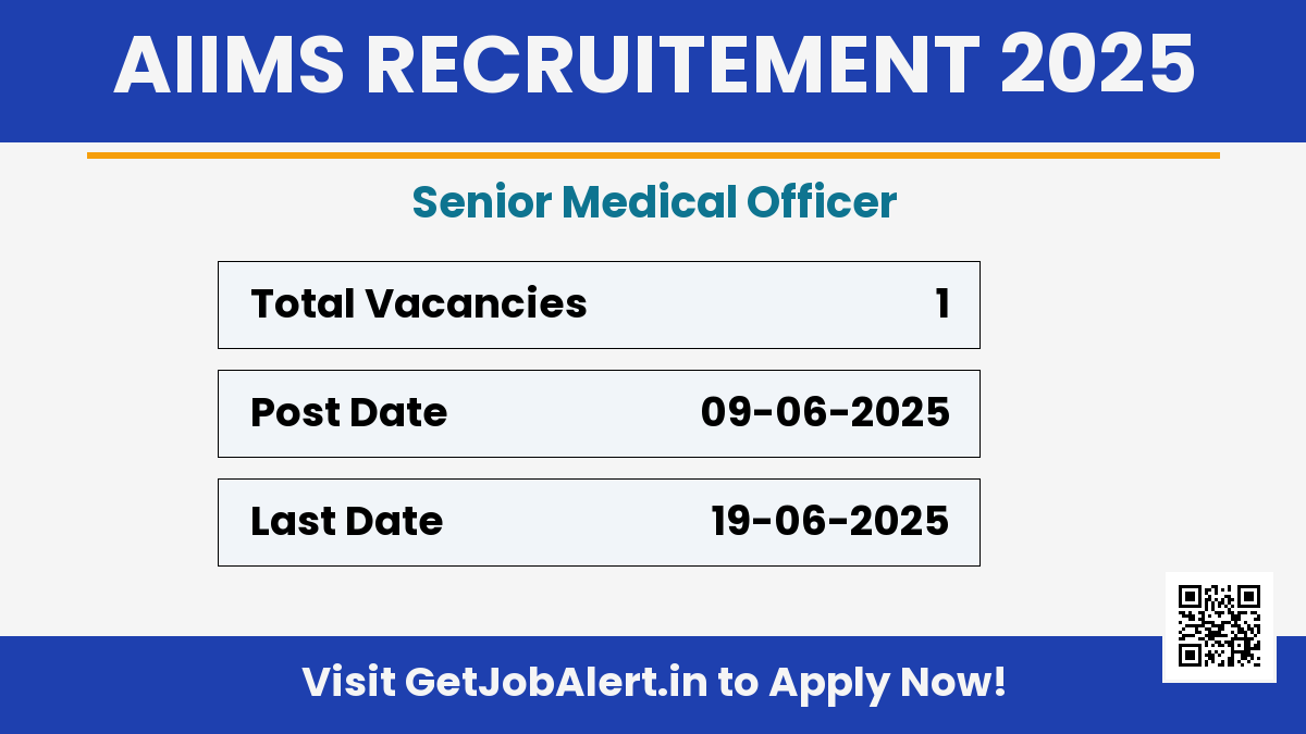 AIIMS Nagpur Senior Medical Officer Recruitment 2025 - Apply Online for 01 Posts