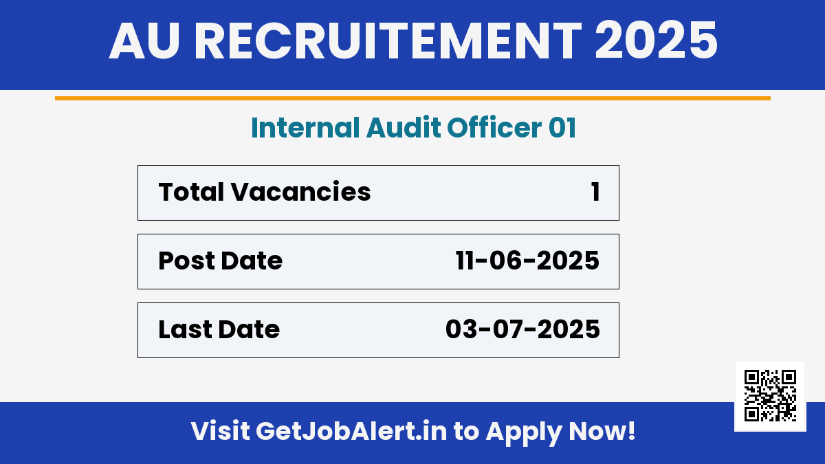 Allahabad University Internal Audit Officer Recruitment 2025 - Apply Offline for 01 Posts