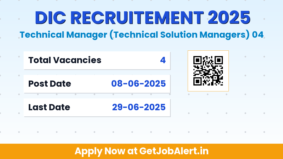 Digital India Corporation Technical Manager Recruitment 2025 - Apply Online for 04 Posts