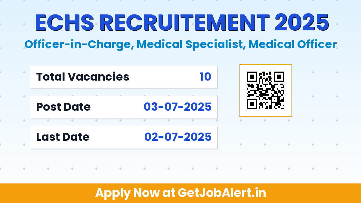 ECHS Allahabad Medical Officer, Medical Specialist and Other Recruitment 2025 - Apply Offline for 10 Posts