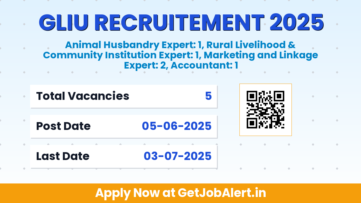 GLIU Mayurbhanj Experts and Accountant Recruitment 2025 - Walk in for 5 Posts
