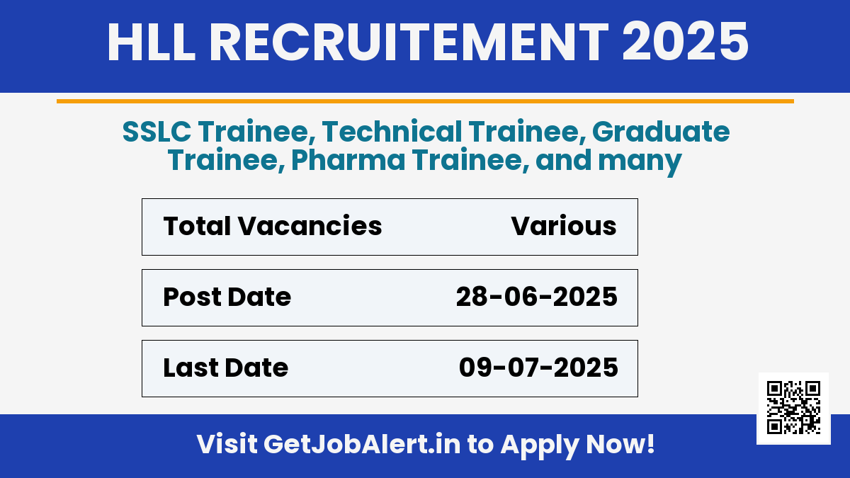 HLL Apprentice Trainees Recruitment 2025 - Apply Offline
