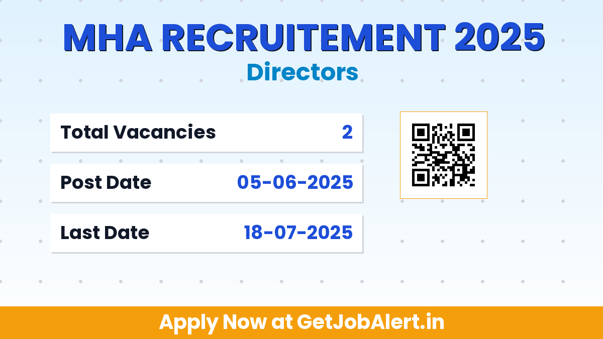 MHA Directors Recruitment 2025 - Apply Offline for 02 Posts