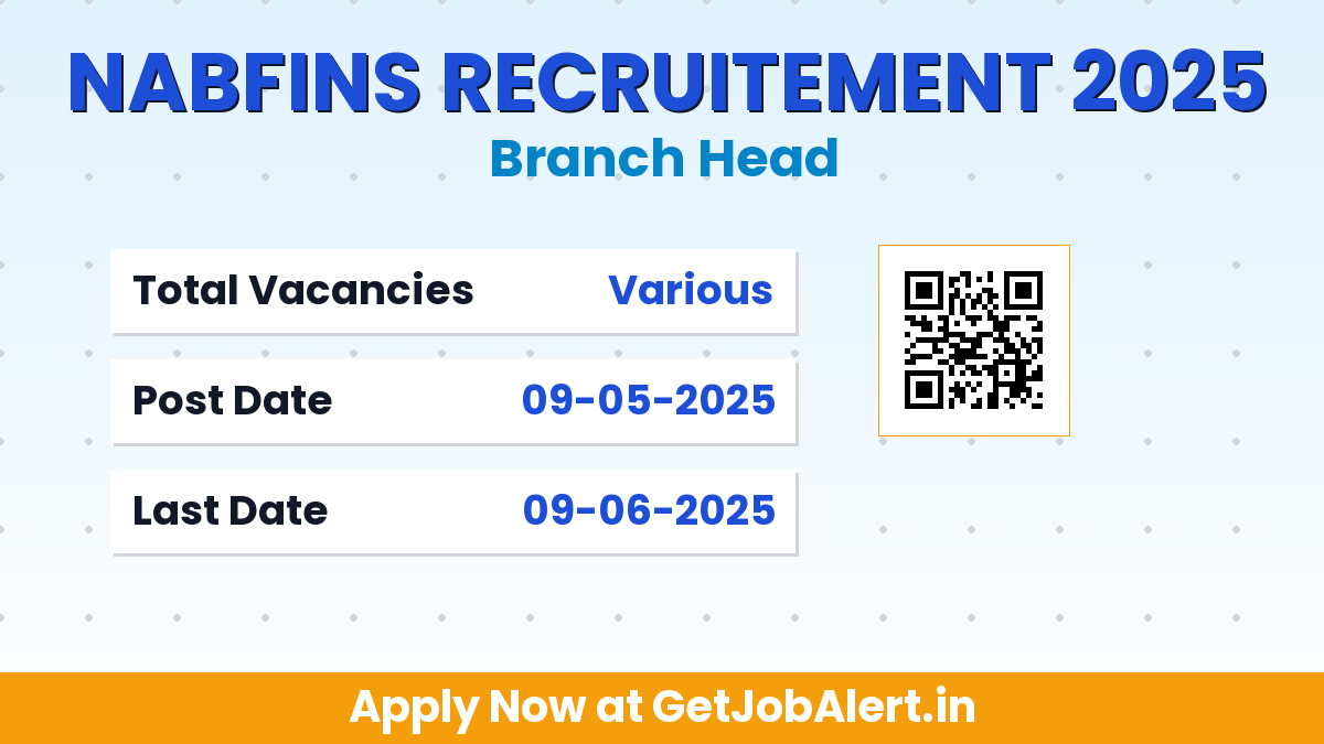 NABFINS Branch Head Recruitment 2025 - Apply Online