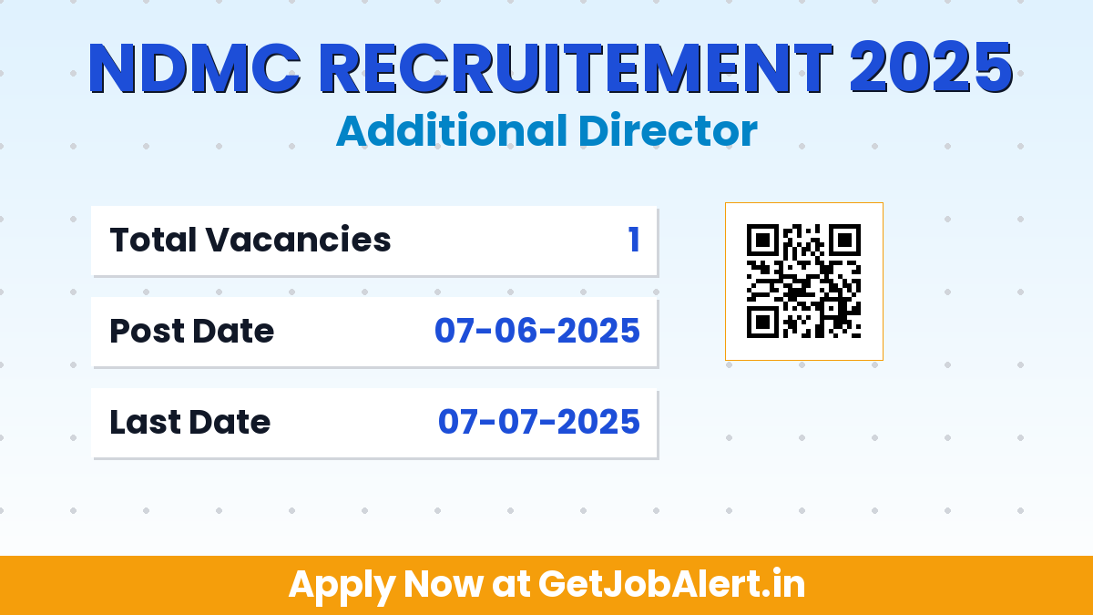 NDMC Additional Director Recruitment 2025 - Apply Offline for 01 Posts