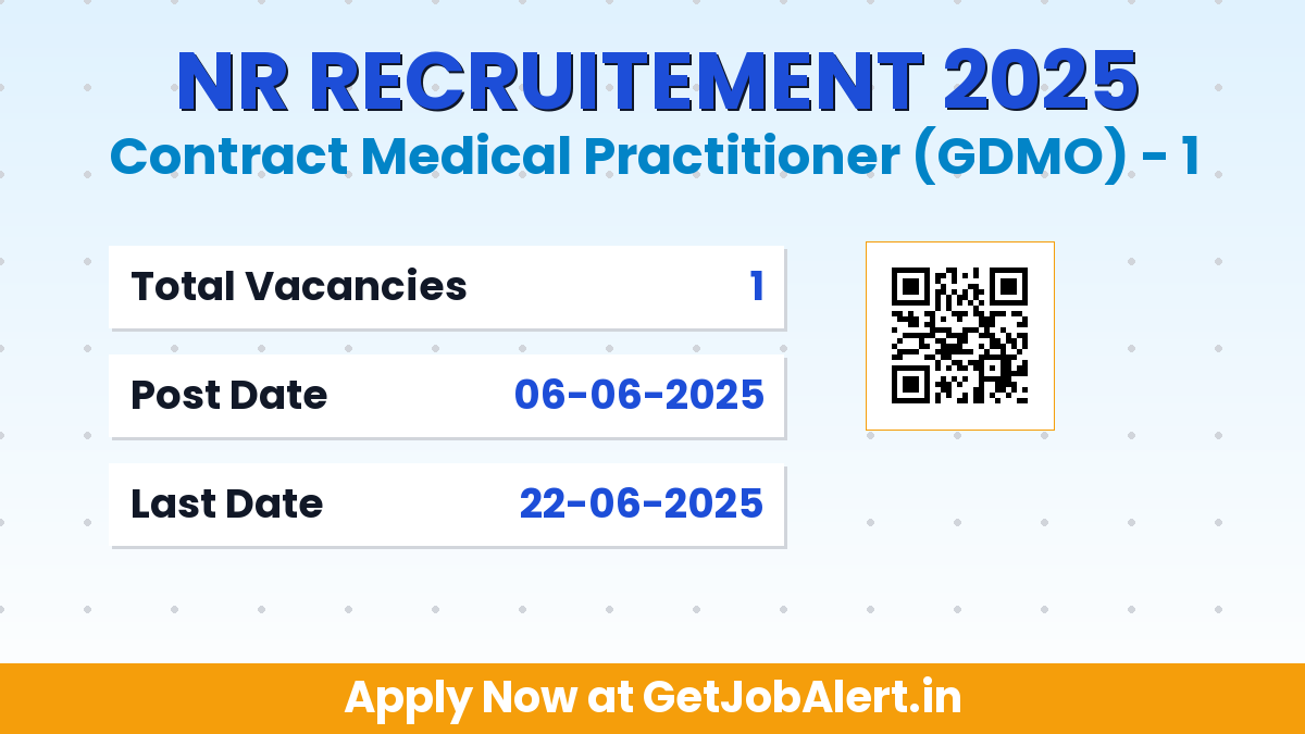 Northern Railway Contract Medical Practitioner Recruitment 2025 - Apply Offline for 01 Posts