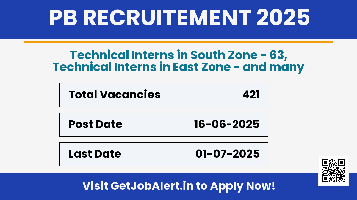 Prasar Bharati Technical Interns Recruitment 2025 - Apply Offline for 421 Posts