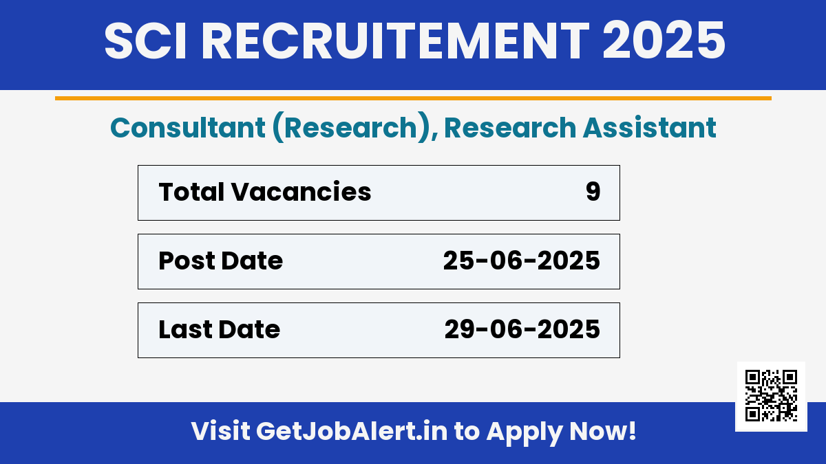 Supreme Court of India Consultant, Research Assistant Recruitment 2025 - Apply Offline for 9 Posts Before June 29