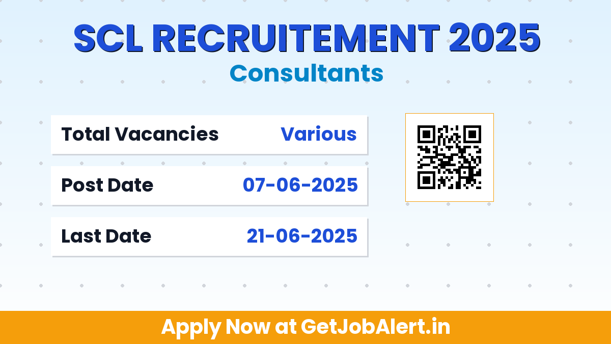 SCL Consultants Recruitment 2025 - Apply Offline
