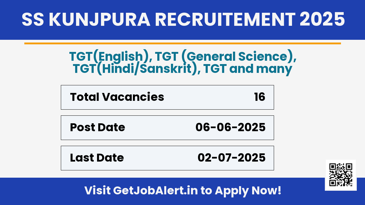 Sainik School Kunjpura Lab Assistant, Nursing Sister and More Recruitment 2025 - Apply Offline for 16 Posts