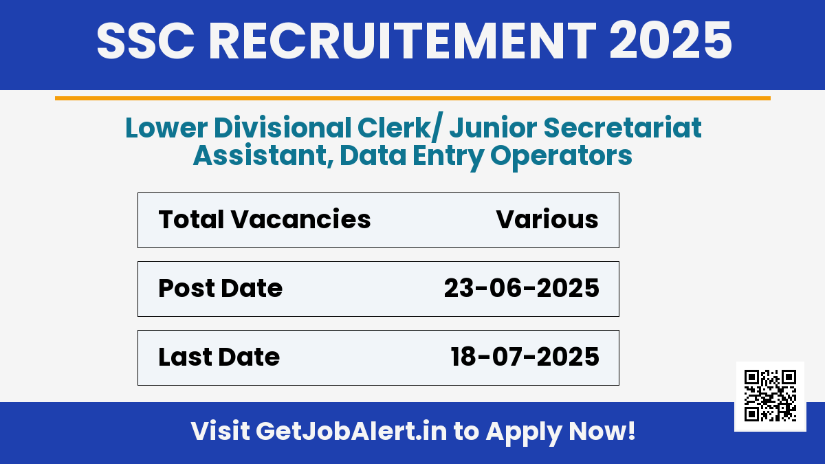 SSC CHSL Recruitment 2025 - Apply Offline for Various Posts