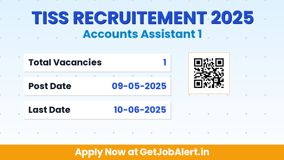 TISS Accounts Assistant Recruitment 2025 - Apply Online for 01 Posts