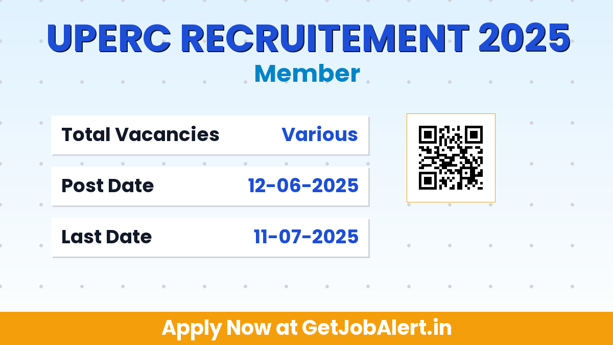 UPERC Member Recruitment 2025 - Apply Online