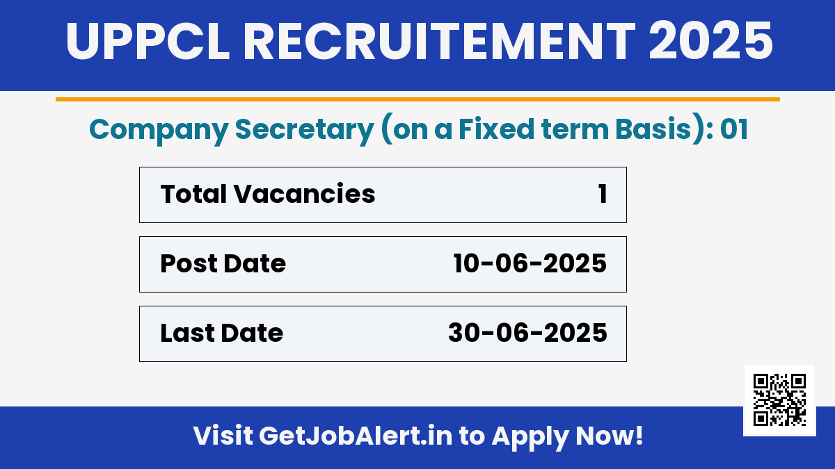 UPPCL Company Secretary Recruitment 2025 - Apply Offline for 01 Posts