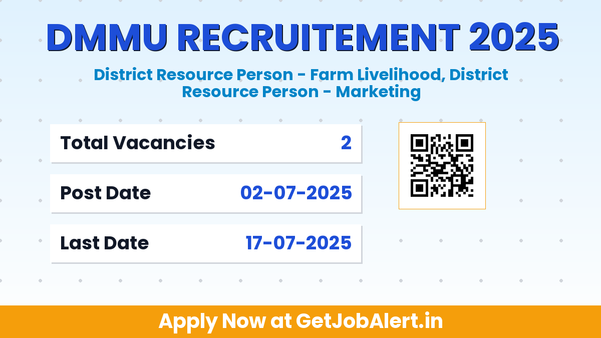 DMMU Uttardinajpur District Resource Person Recruitment 2025 - Apply Offline for 02 Posts