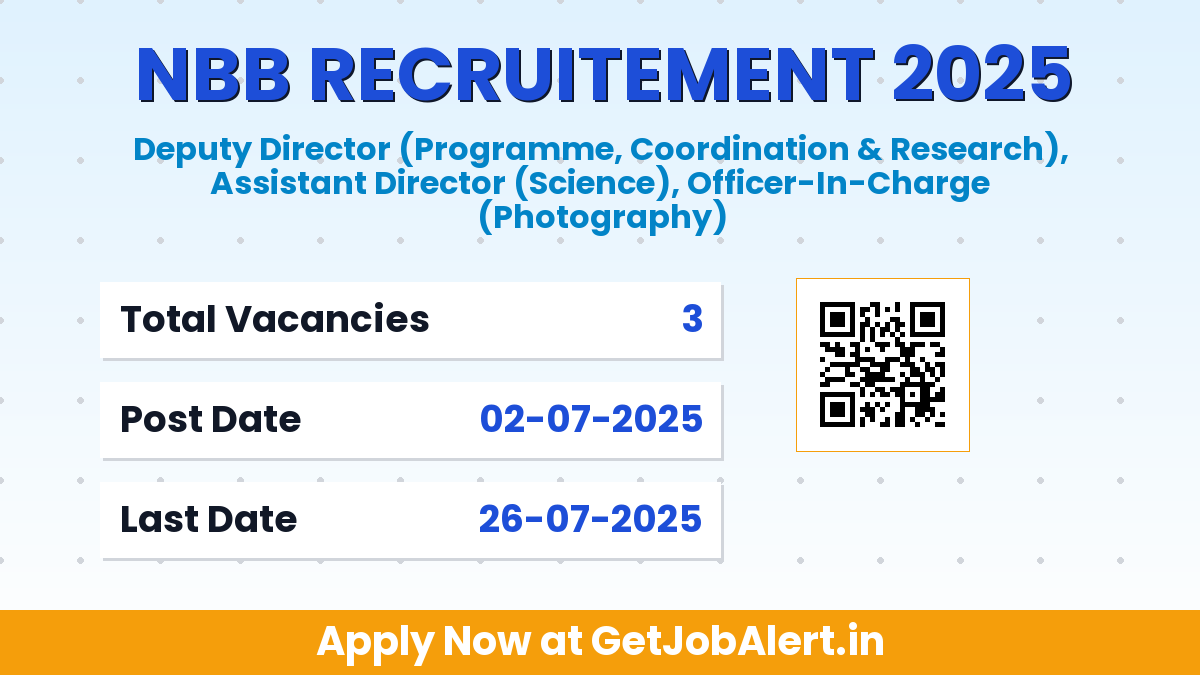 National Bal Bhavan Recruitment 2025 - Apply Offline for 03 Deputy Director, Assistant Director and More Posts