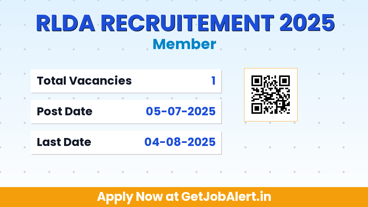 RLDA Member Recruitment 2025 - Apply Offline for 01 Posts