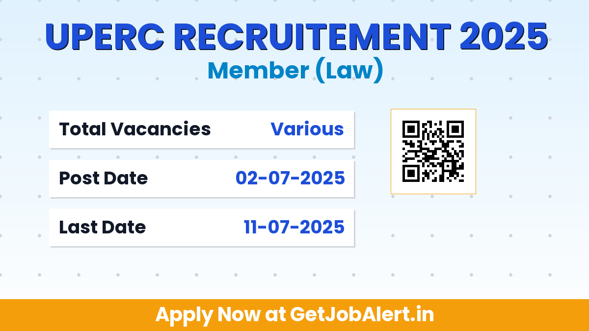 UPERC Member Recruitment 2025 - Apply Online